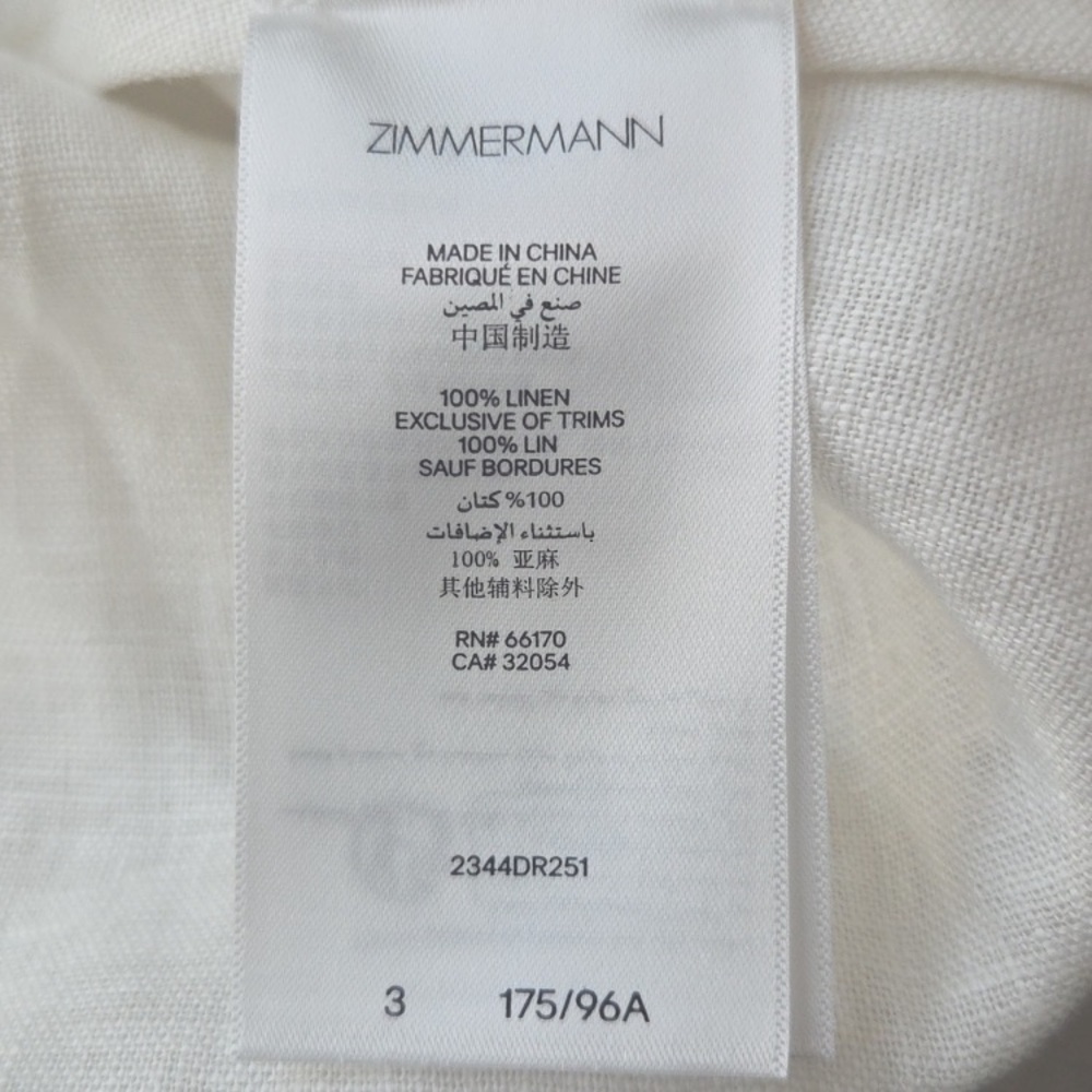 Zimmermann White and Pink Floral Long Sleeve Dress size AU 3 -US 10 - Picture 12 of 16